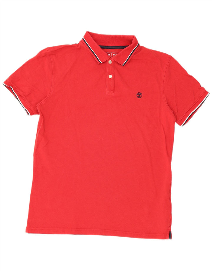 Timberland Herren Slim Fit Poloshirt Mittelrote Baumwolle