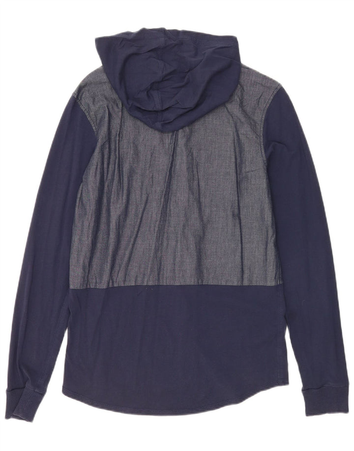 Benetton Herren-Kapuzenshirt, klein, Marineblau, Farbblock