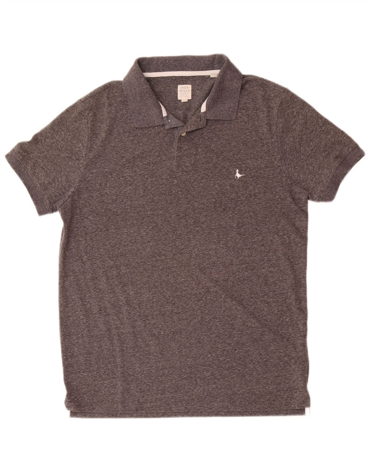 Jack Wills Herren-Poloshirt XL, grau geflecktes Polyester