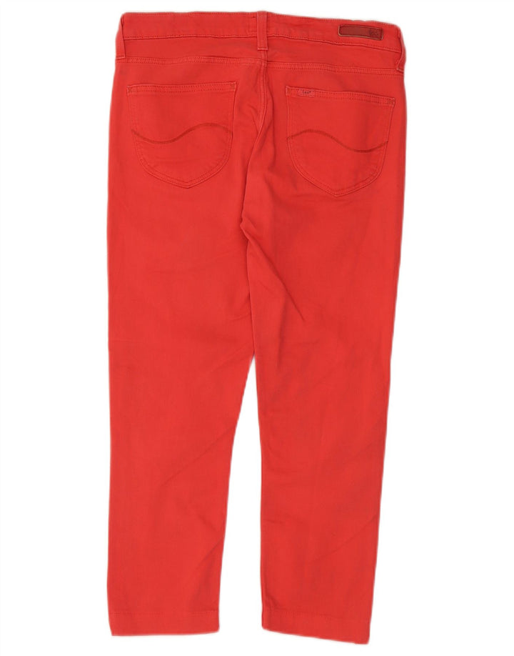LEE Damen Scarlett Slim Jeans W29 L33 Rote Baumwolle