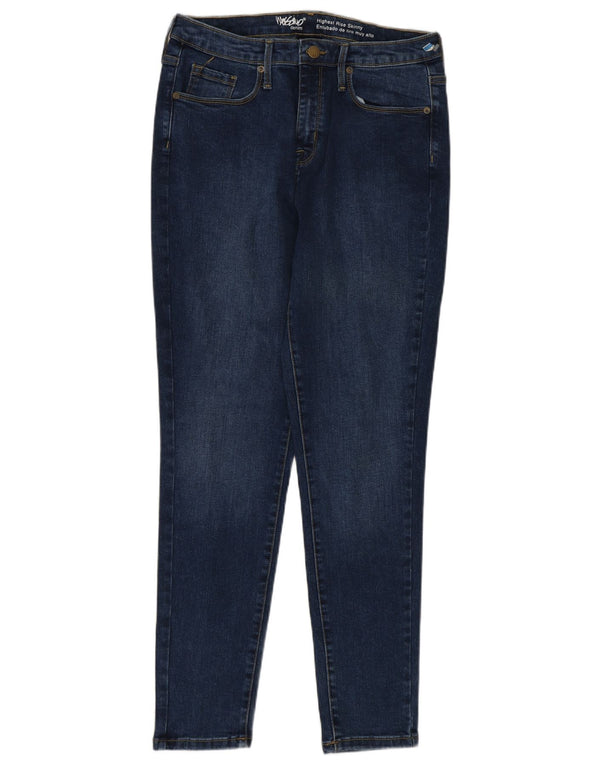 Mossimo Damen High Rise Skinny Jeans US 10 Large W30 L27 Marineblaue Baumwolle