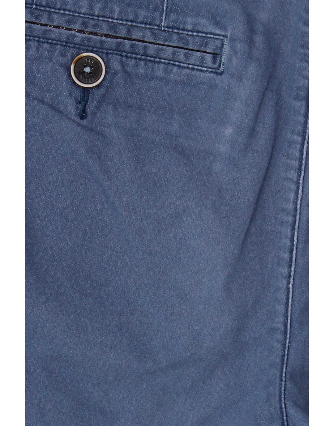 Ted Baker Herren Chinoshorts W32 mittelblaue geometrische Baumwolle