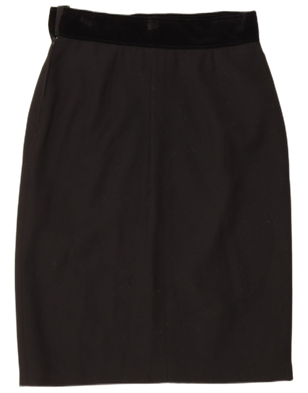 Valentino Damen Bleistiftrock UK 12 Medium W30 Schwarz