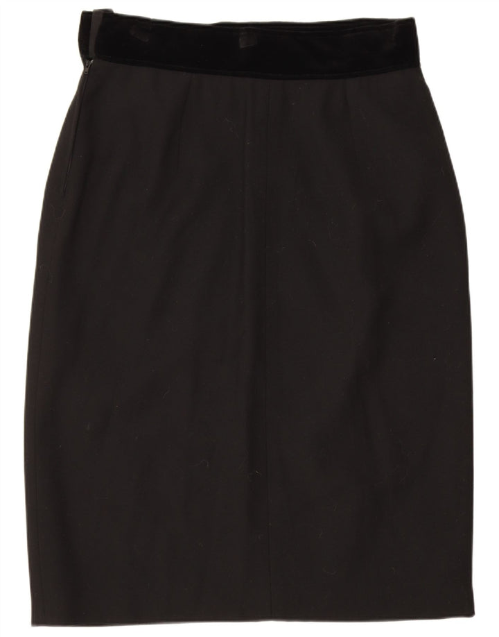 Valentino Damen Bleistiftrock UK 12 Medium W30 Schwarz