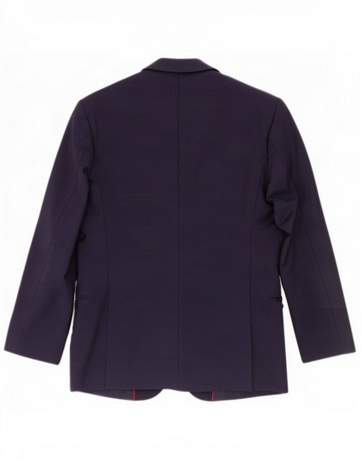 Hugo Boss Herren-Blazer mit 2 Knöpfen, EU 48, mittelmarineblaue Wolle