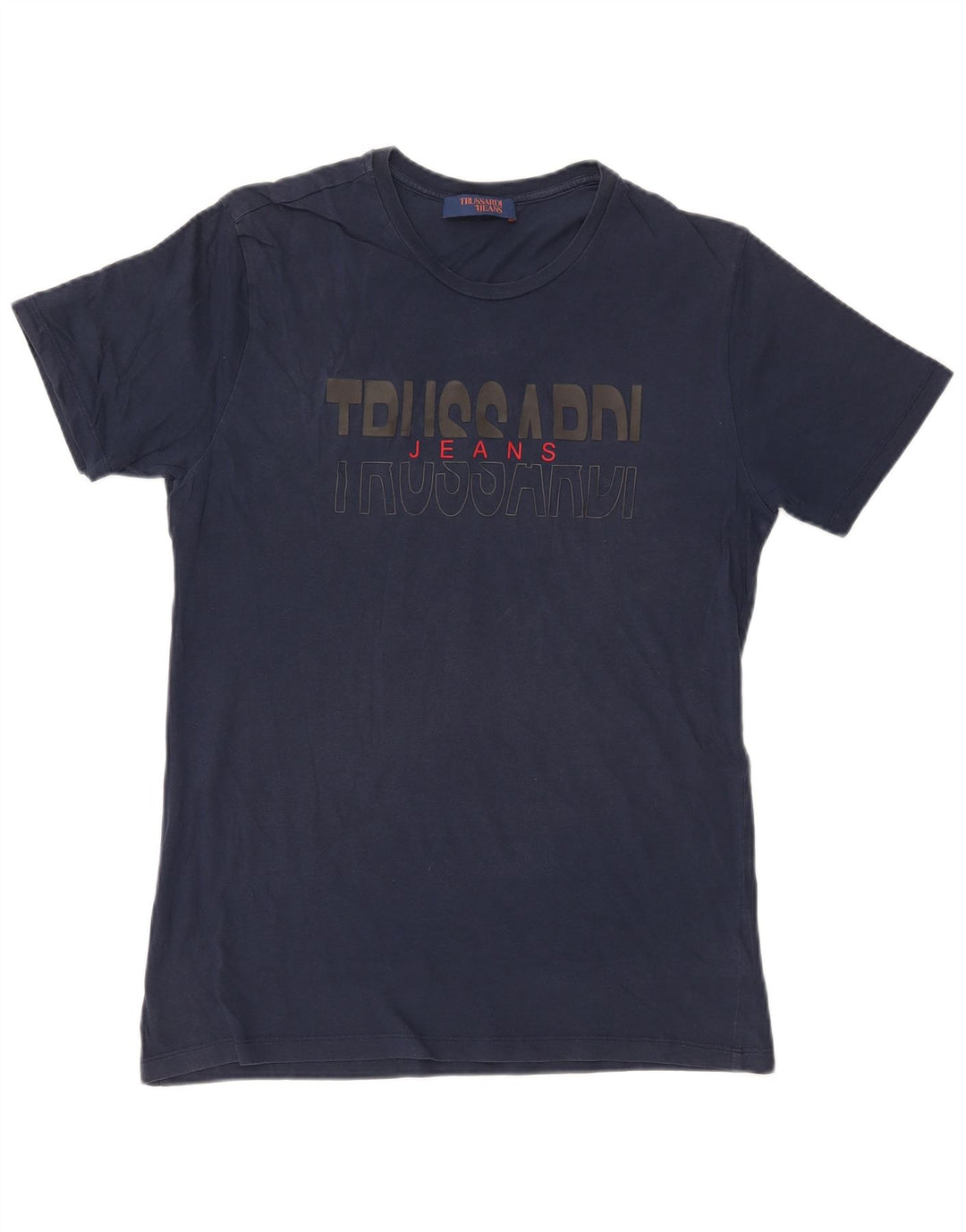 Trussardi Jeans Herren-T-Shirt mit Grafik, XL, Marineblau, Baumwolle