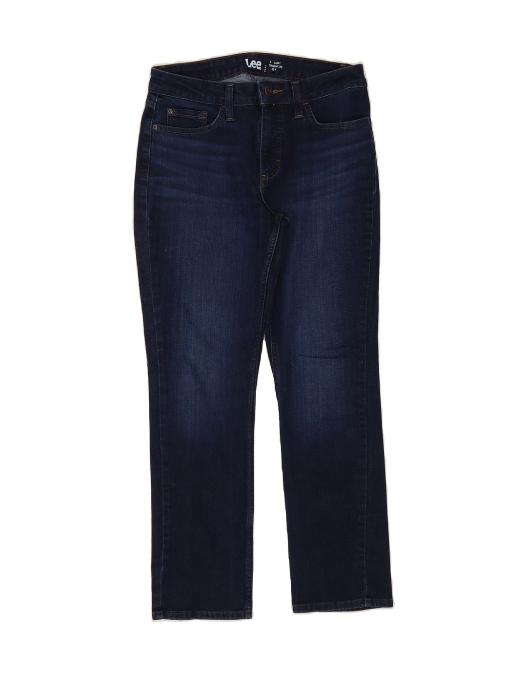 LEE Womens Mid Rise Straight Jeans US 8 Medium W30 L28 Blue Cotton Classic Vintage Lee and Second-Hand Lee from Messina Hembry 