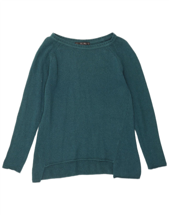 Zara Damen-Pullover mit U-Boot-Ausschnitt, Gr. 14, Mittelgrün