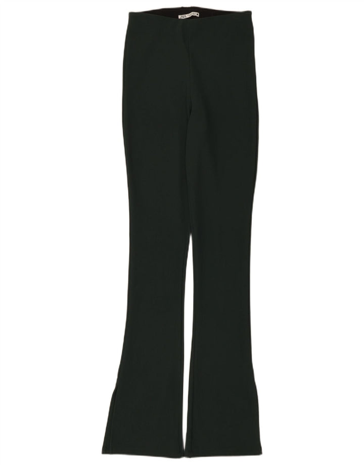 Zara Damen Flare Leggings UK 8 Small Grün