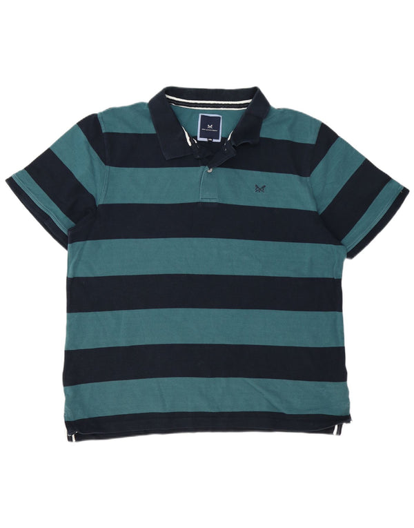 Crew Clothing Herren-Poloshirt, 3XL, blau gestreift, Baumwolle
