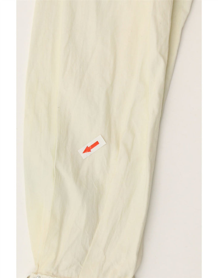 Vintage Damen Hemdbluse UK 12 Medium Off White Floral