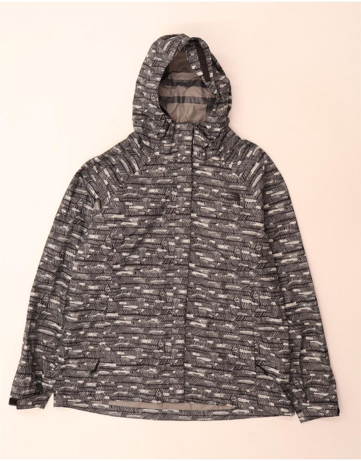 The North Face Damen-Regenjacke mit Kapuze, UK 18, XL, grau gestreift, Polyester