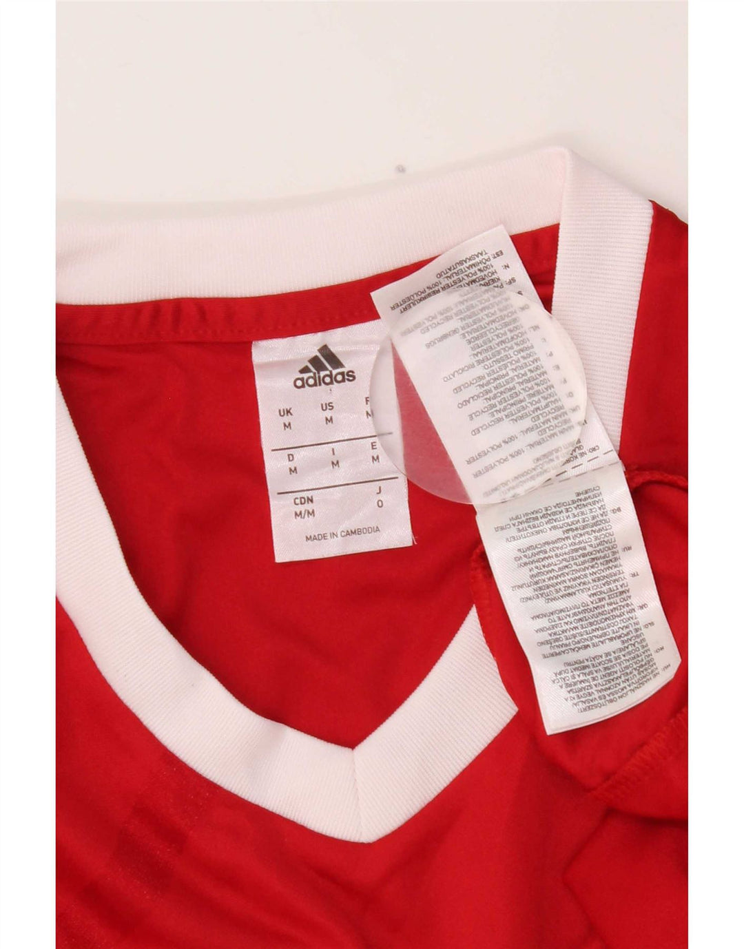 Adidas Herren Climalite T-Shirt Top Mittelrotes Colourblock-Polyester