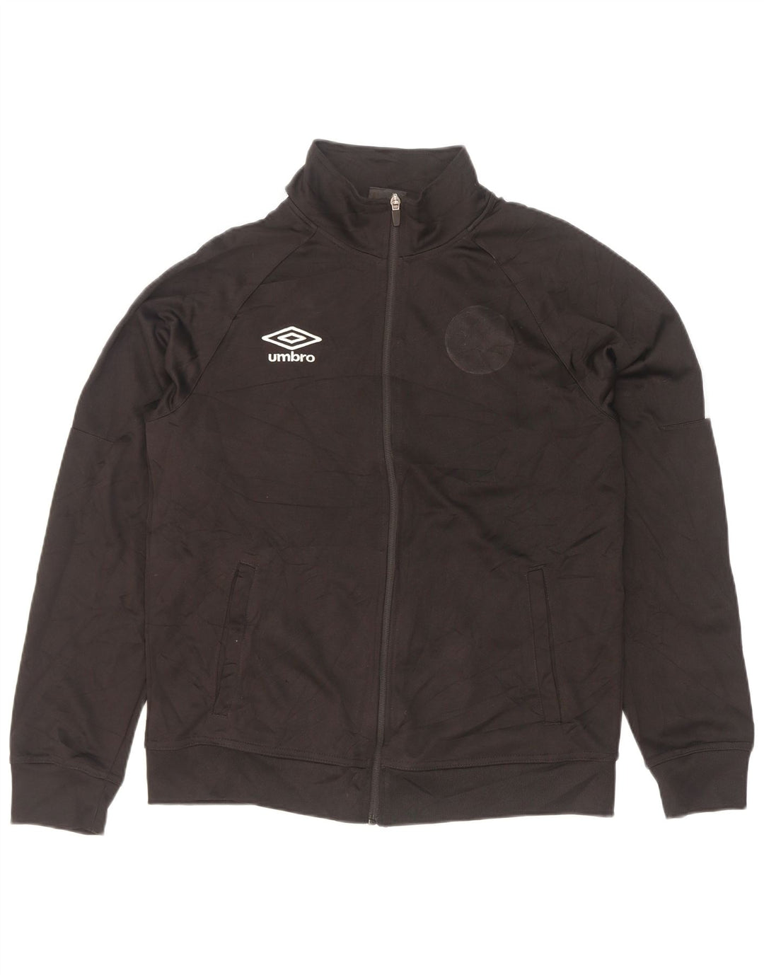 Umbro Herren-Trainingsanzug-Top-Jacke, großes schwarzes Polyester