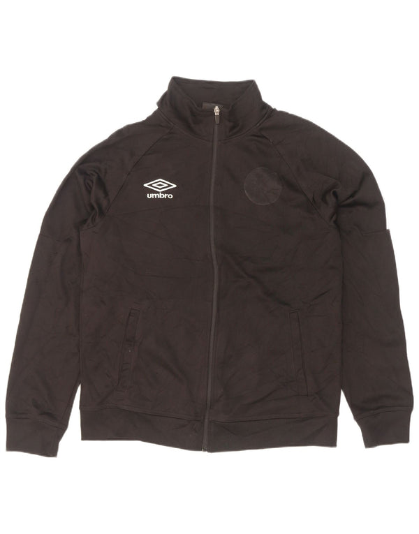 Umbro Herren-Trainingsanzug-Top-Jacke, großes schwarzes Polyester