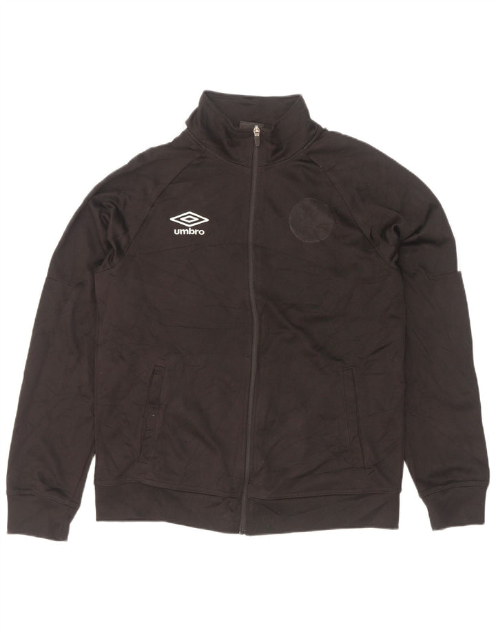 Umbro Herren-Trainingsanzug-Top-Jacke, großes schwarzes Polyester