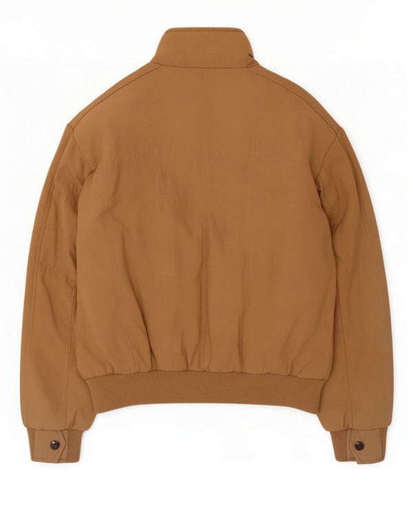 Coveri Herren Wattierte Jacke UK 42 XL Beige Baumwolle
