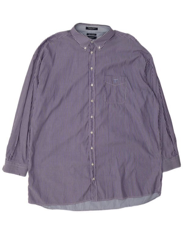 Gant Herren-Hemd, reguläre Passform, 4XL, lila, gestreift, Baumwolle