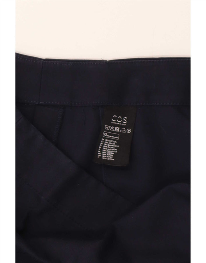 Cos Damen Cargorock Medium W28 Marineblaue Baumwolle