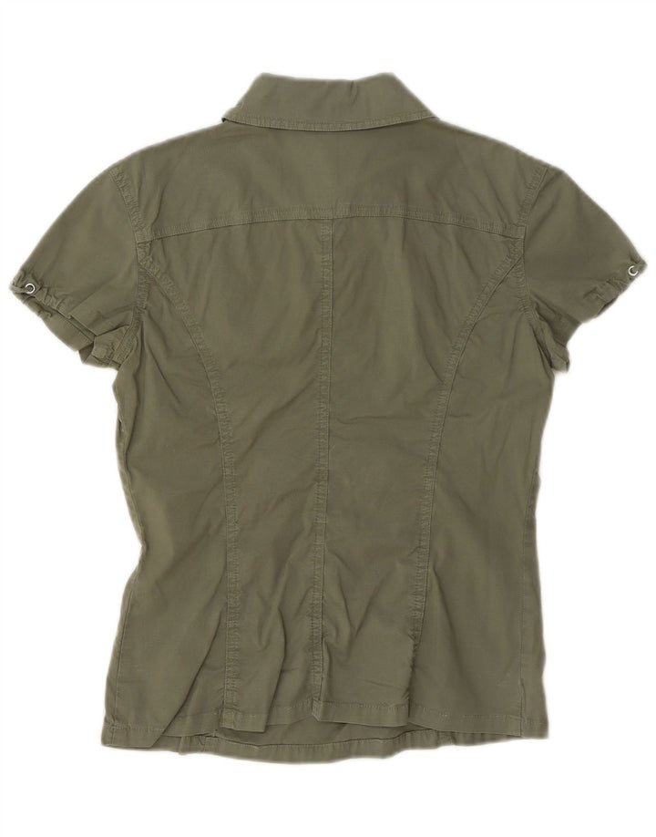 Max & Co. Kurzarm-Pulloverhemd für Damen, Gr. 8, Khaki