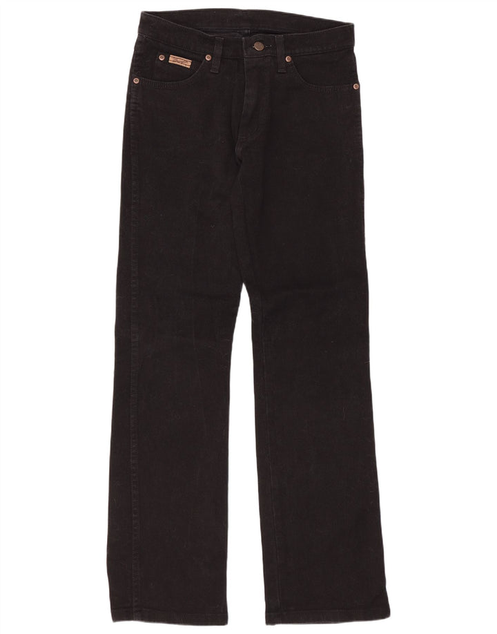 Wrangler Damen Hipster Bootcut Jeans US 10 Medium W28 L32 Schwarze Baumwolle