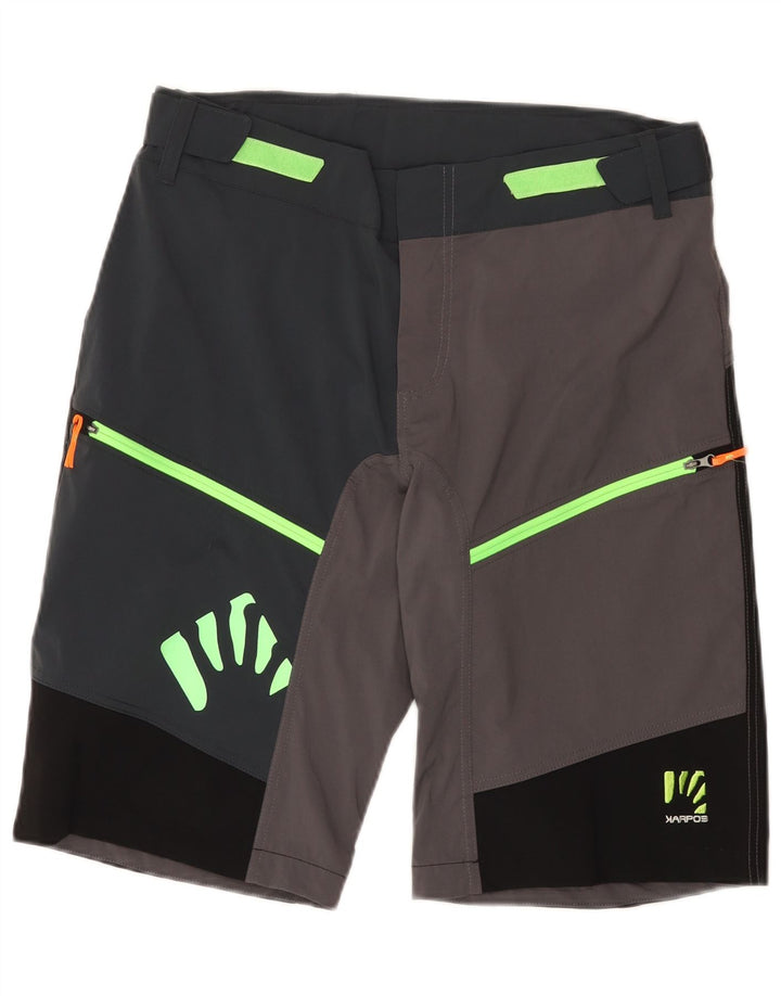 Karpos Herren-Wandershorts mit Grafik, Größe L, W34, graues Colourblock-Polyester