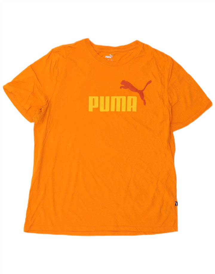 Puma Herren Grafik T-Shirt Top XL Orange