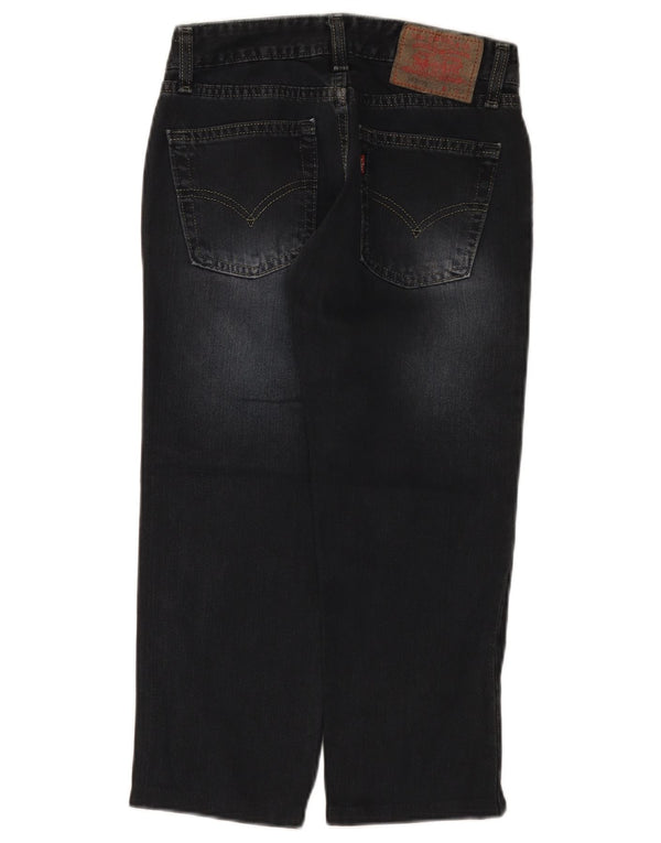 Levi's Damen 557 Capri-Jeans mit niedriger Taille, W25, L22, schwarze Baumwolle