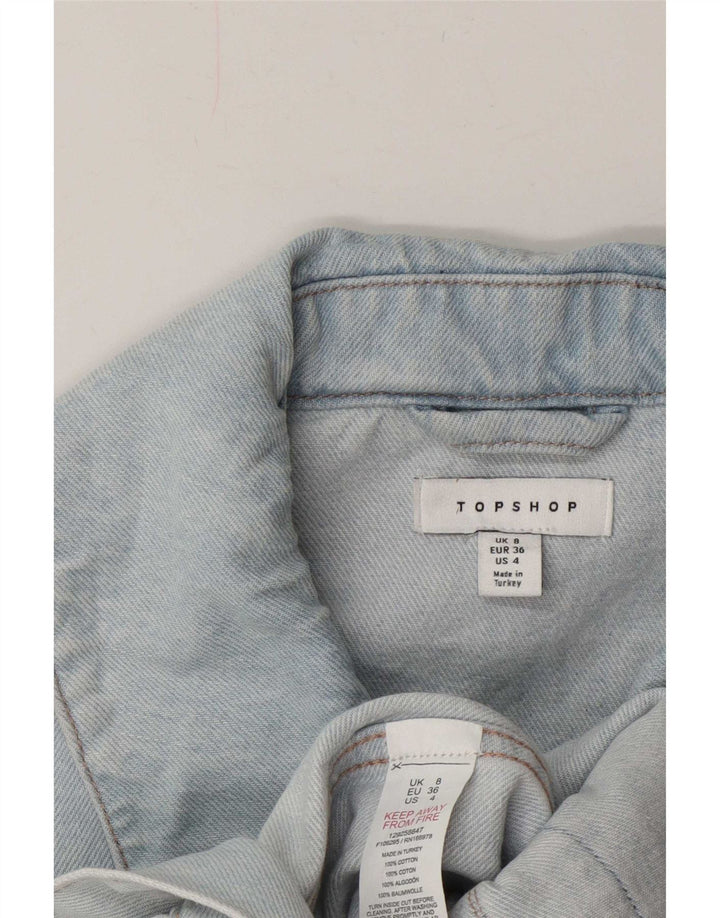 Topshop Damen-Jeansjacke in Übergröße, Gr. 8, Blau, Baumwolle