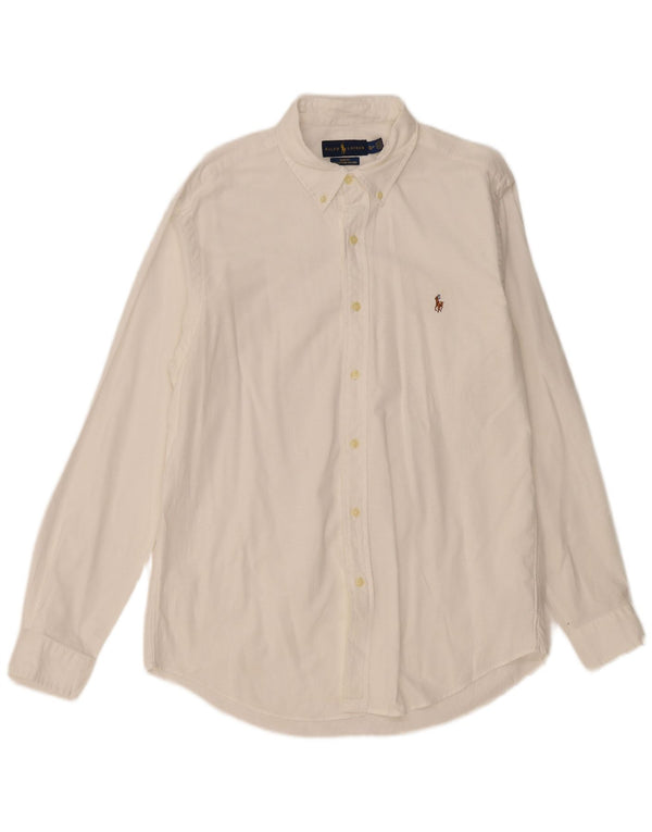 Ralph Lauren Herren-Slim-Fit-Hemd XL aus weißer Baumwolle