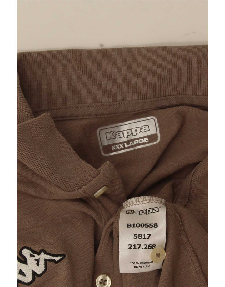 Kappa Herren Poloshirt 3XL Braun Baumwolle