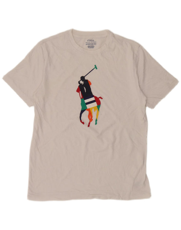Polo Ralph Lauren Jungen-T-Shirt mit Grafik, 15–16 Jahre, XL, weiße Baumwolle