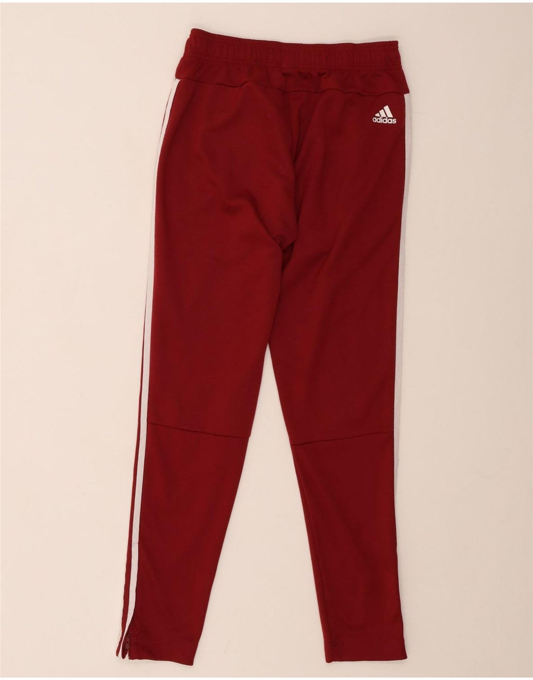 ADIDAS Womens Tracksuit Trousers UK 10 Small  Burgundy Polyester