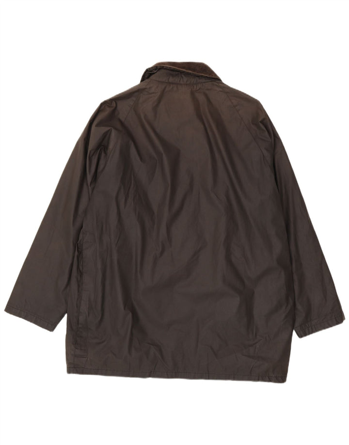 Vintage Herrenjacke aus gewachster Baumwolle UK 44 2XL Schwarz