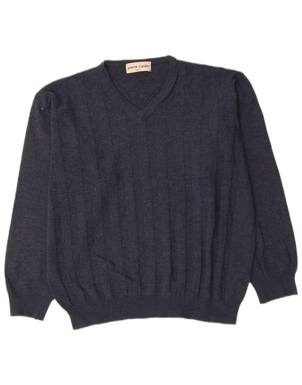Pierre Cardin Herren-Pullover mit V-Ausschnitt, groß, Marineblau, Acryl