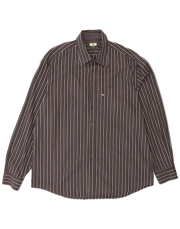Navigare Herrenhemd XL Braun gestreift