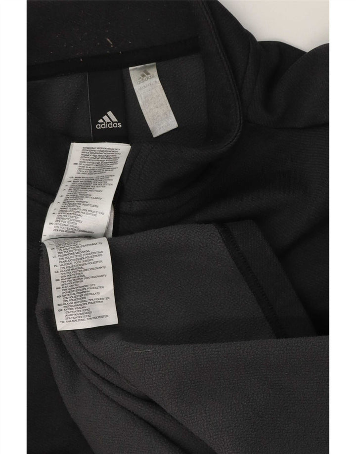 Adidas Herren-Trainingsanzug mit Reißverschluss, Pullover, XL, grau, Polyester