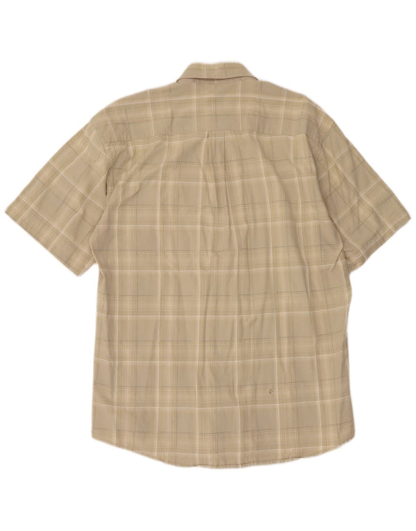 Camel Active Herren Kurzarmhemd XL Beige kariert