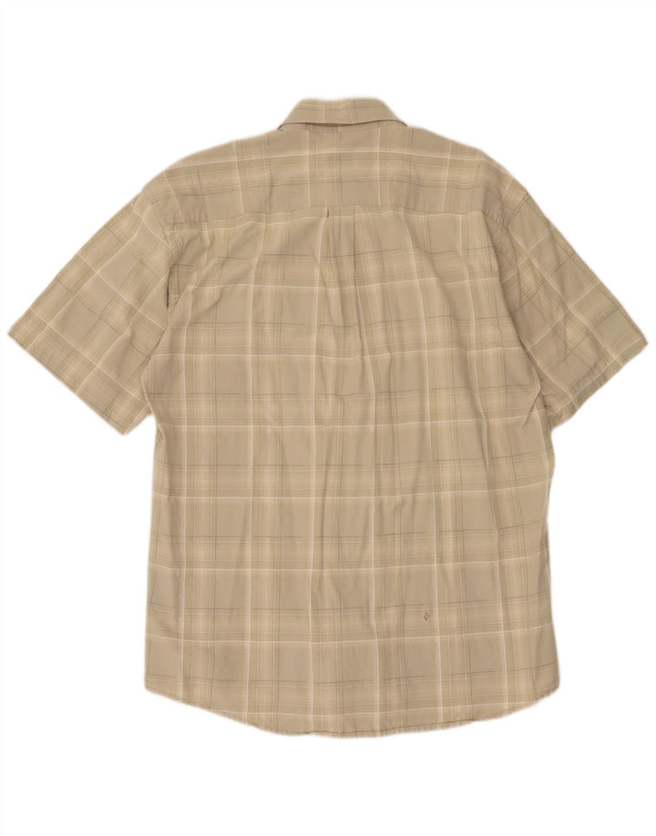 Camel Active Herren Kurzarmhemd XL Beige kariert