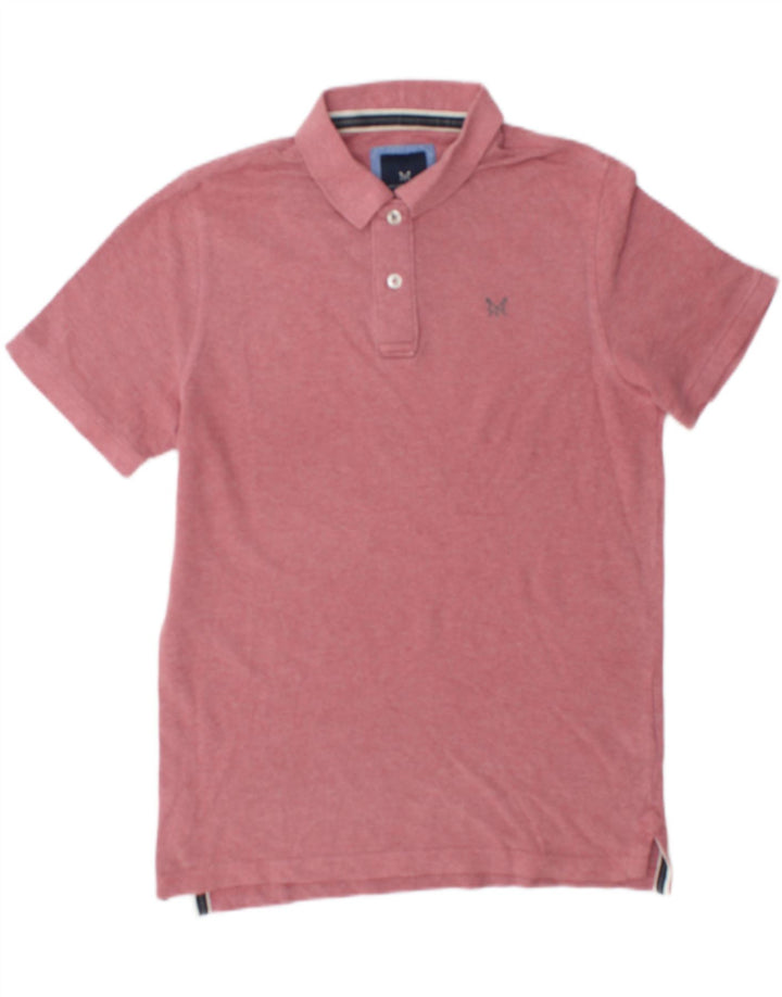 Crew Clothing Herren-Poloshirt aus mittelrosa Baumwolle