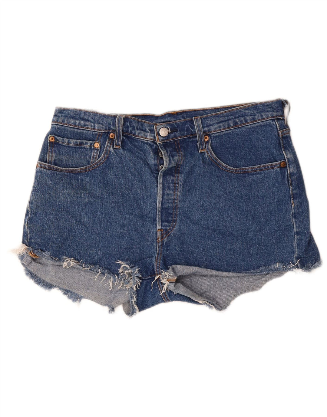 Levi's Damen 501 Denim Shorts W32 Große blaue Baumwolle
