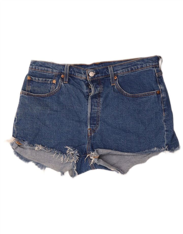 Levi's Damen 501 Denim Shorts W32 Große blaue Baumwolle