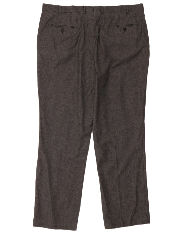Gerade Anzughose für Herren von TED BAKER, W40, L32, graue Wolle