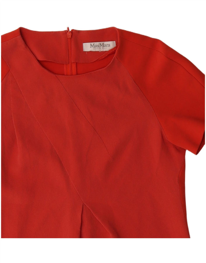 MAX MARA Damen Blusenoberteil UK 12 Mittelrot