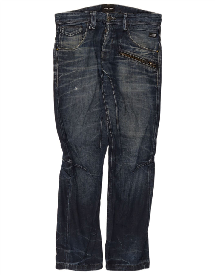 Jack & Jones Herren Straight Jeans W32 L32 Blaue Baumwolle