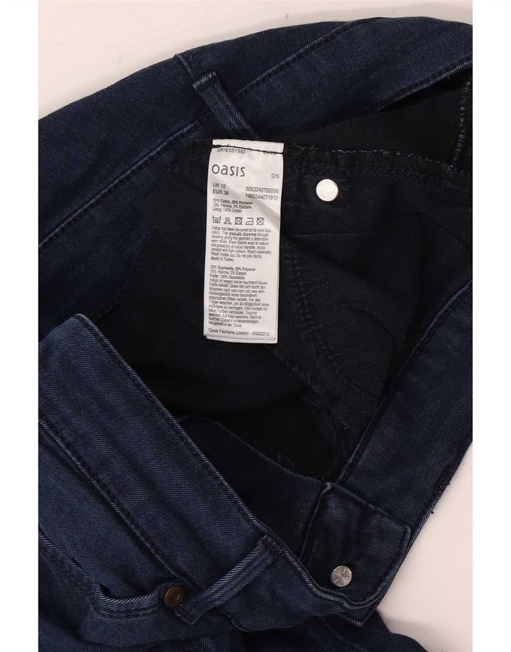 Oasis Damen Capri-Jeans UK 12 Medium W28 L22 Marineblau Baumwolle