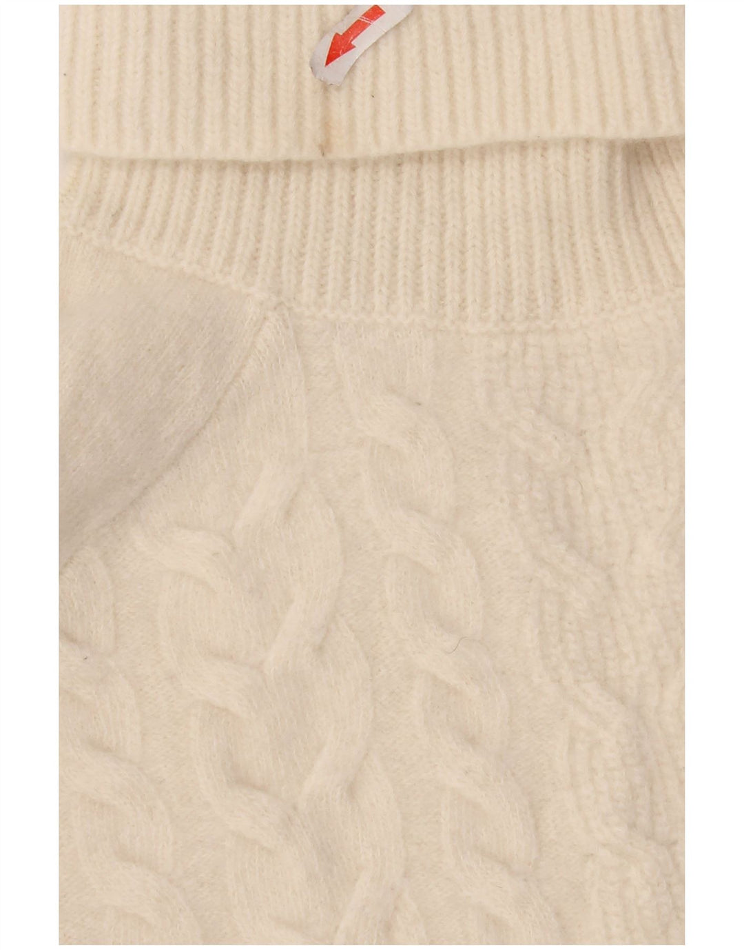 Reiss Damen-Pullover mit Rollkragen, UK 14, mittlere, cremefarbene Wolle
