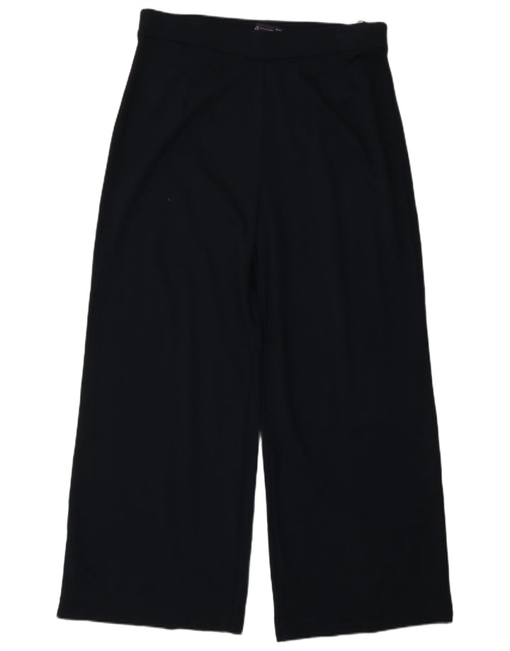 MARKS & SPENCER Womens Casual Trousers UK 16 Large W33 L27 Navy Blue