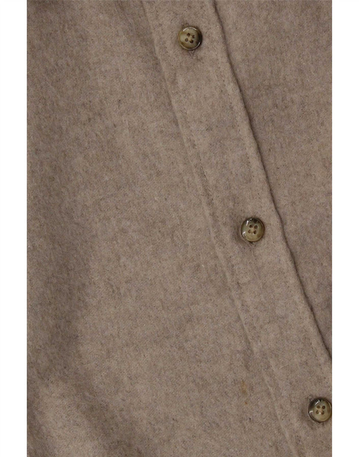 Reiss Herren-Overshirt-Hemd XL, graues Acryl