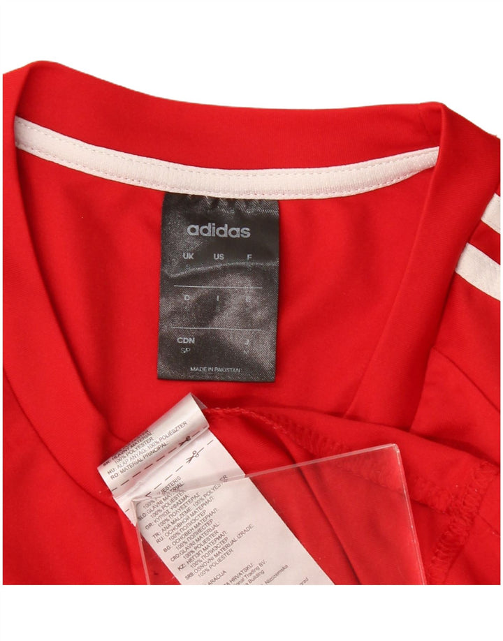 Adidas Herren T-Shirt Top Small Rot Polyester